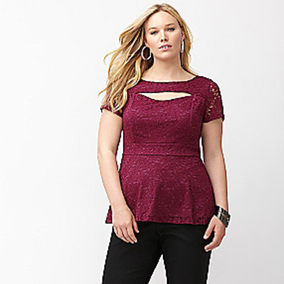 lane bryant peplum tops